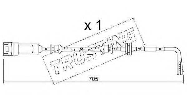 TRUSTING SU146 Сигналізатор, знос гальмівних колодок