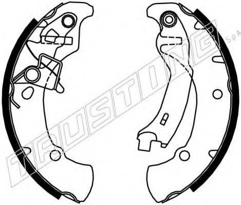 TRUSTING 7433 Комплект гальмівних колодок