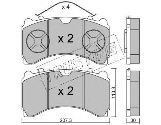 TRUSTING 9510 Комплект гальмівних колодок, дискове гальмо