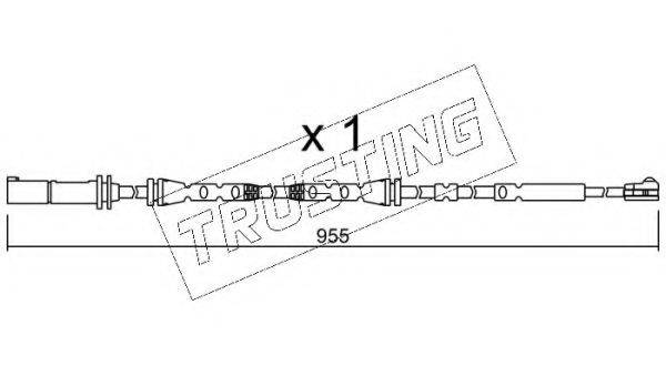 TRUSTING SU280 Сигналізатор, знос гальмівних колодок