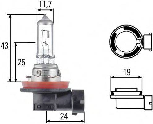 HELLA 8GH008358241 Лампа розжарювання, протитуманна фара; Лампа розжарювання; Лампа розжарювання, основна фара