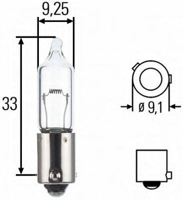 HELLA 8GH008417012 Лампа розжарювання; Лампа розжарювання, ліхтар покажчика повороту; Лампа розжарювання, фара денного освітлення