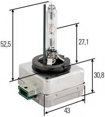 HELLA 8GS009028311 Лампа розжарювання, основна фара; Лампа розжарювання, основна фара