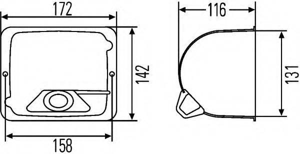 HELLA 9BG127426001 Корпус, основна фара