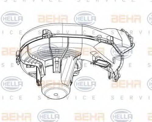 HELLA 8EW009157491 Вентилятор салону