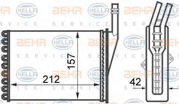 HELLA 8FH351024361 Теплообмінник, опалення салону