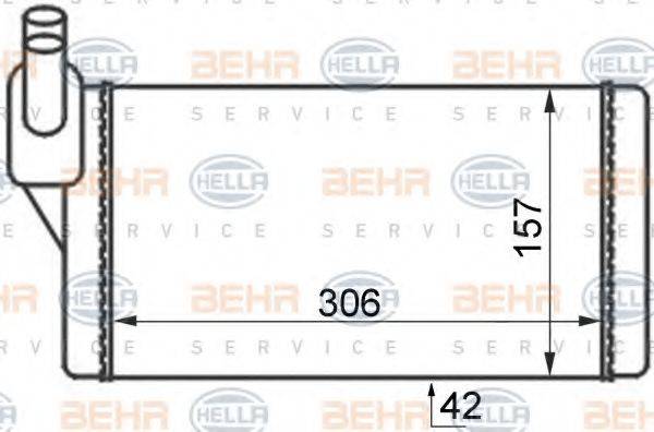 HELLA 8FH351024401 Теплообмінник, опалення салону