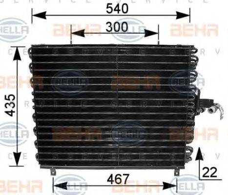 HELLA 8FC351035771 Конденсатор, кондиціонер