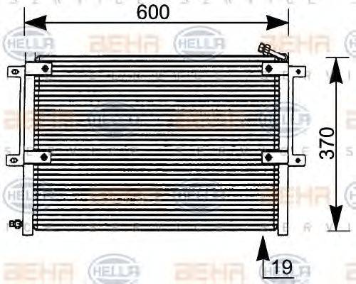 HELLA 8FC351036061 Конденсатор, кондиціонер