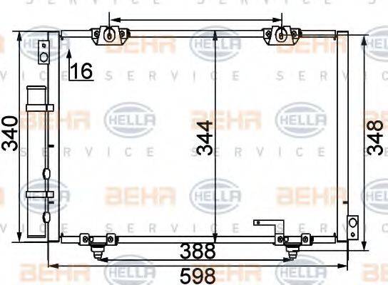 HELLA 8FC351038731 Конденсатор, кондиціонер