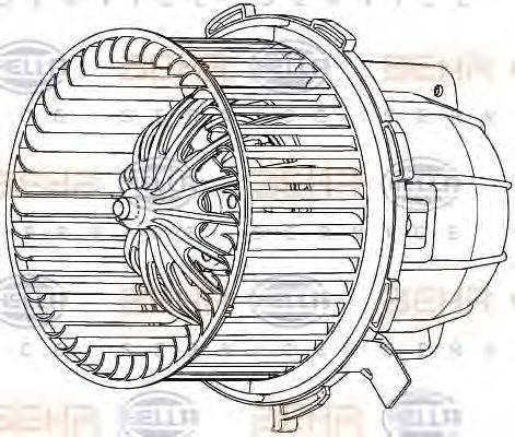 HELLA 8EW351040251 Вентилятор салону