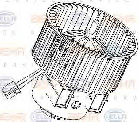 HELLA 8EW351040471 Вентилятор салону