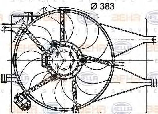 HELLA 8EW351040741 Вентилятор, охолодження двигуна