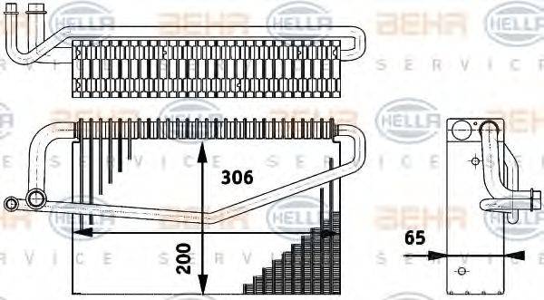 HELLA 8FV351211371 Випарник, кондиціонер