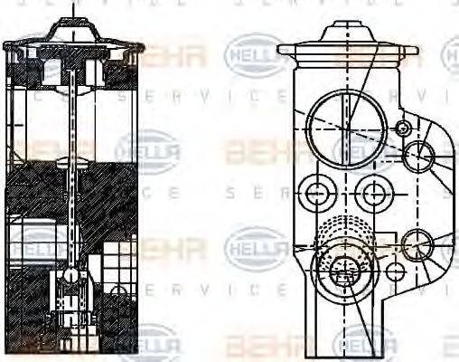 HELLA 8UW351234161 Розширювальний клапан, кондиціонер