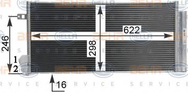 HELLA 8FC351310591 Конденсатор, кондиціонер