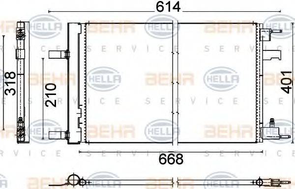 HELLA 8FC351310621 Конденсатор, кондиціонер