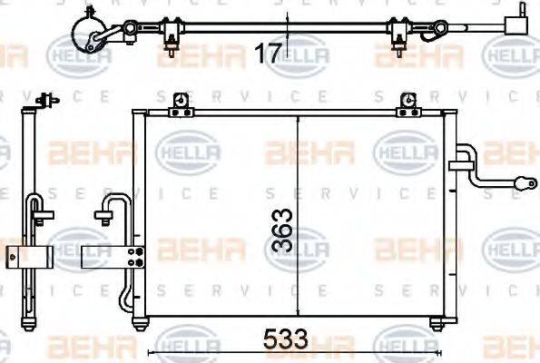 HELLA 8FC351310731 Конденсатор, кондиціонер