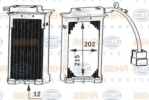 HELLA 8FH351311251 Теплообмінник, опалення салону