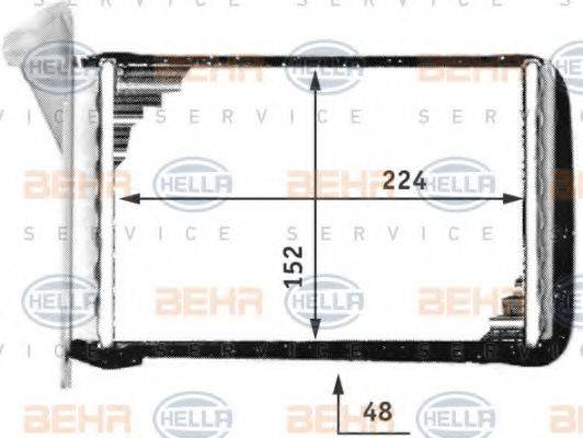 HELLA 8FH351311441 Теплообмінник, опалення салону