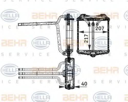 HELLA 8FH351311601 Теплообмінник, опалення салону