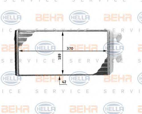 HELLA 8FH351312501 Теплообмінник, опалення салону