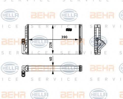 HELLA 8FH351312541 Теплообмінник, опалення салону