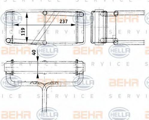 HELLA 8FH351312681 Теплообмінник, опалення салону