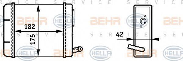 HELLA 8FH351313211 Теплообмінник, опалення салону