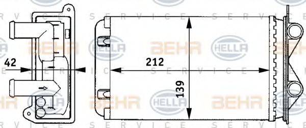 HELLA 8FH351313401 Теплообмінник, опалення салону