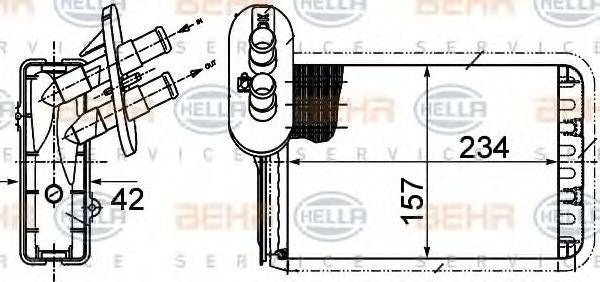 HELLA 8FH351313451 Теплообмінник, опалення салону