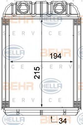 HELLA 8FH351315351 Теплообмінник, опалення салону