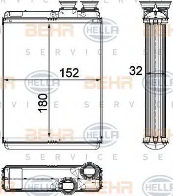 HELLA 8FH351315501 Теплообмінник, опалення салону