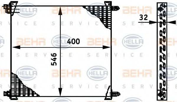 HELLA 8FC351317301 Конденсатор, кондиціонер