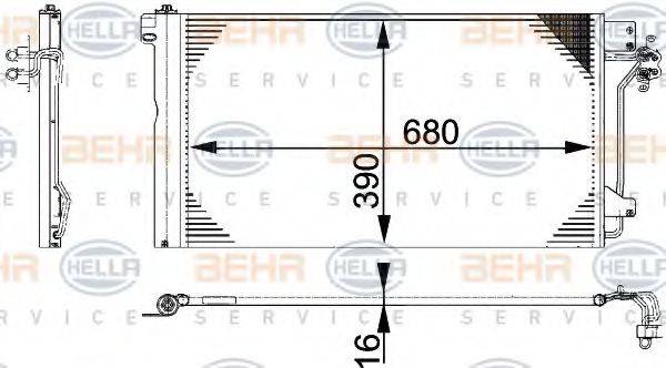 HELLA 8FC351317651 Конденсатор, кондиціонер