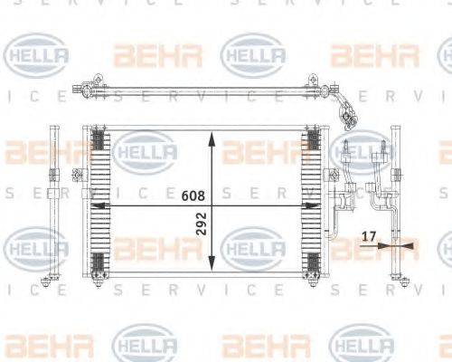 HELLA 8FC351318051 Конденсатор, кондиціонер