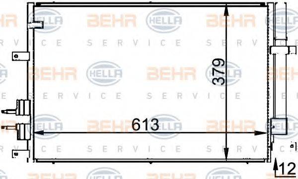 HELLA 8FC351318391 Конденсатор, кондиціонер