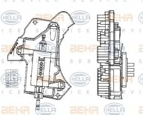 HELLA 5HL351321011 Регулятор, вентилятор салону