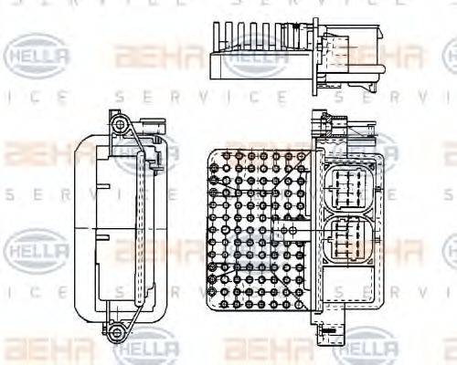 HELLA 5HL351321161 Регулятор, вентилятор салону