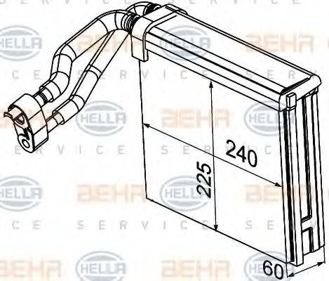 HELLA 8FV351330721 Випарник, кондиціонер