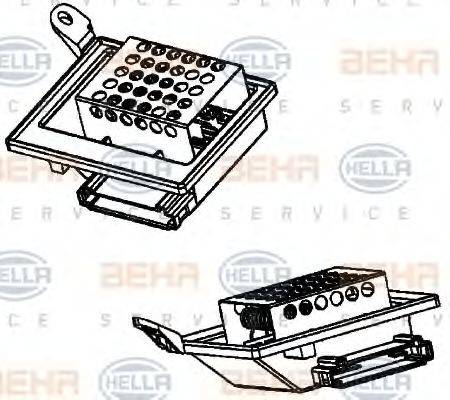 HELLA 9ML351332211 Опір, вентилятор салону