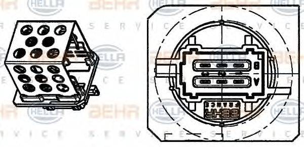 HELLA 9ML351332271 Опір, вентилятор салону