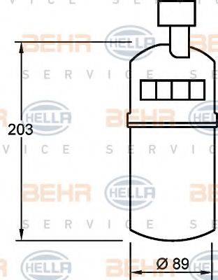 HELLA 8FT351335041 Осушувач, кондиціонер