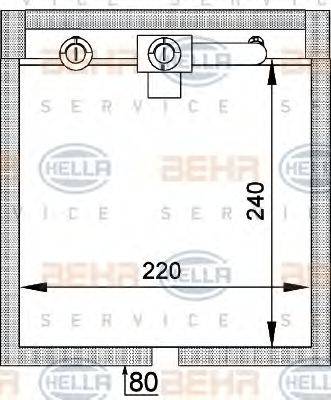 HELLA 8FV351336011 Випарник, кондиціонер