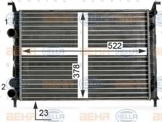 HELLA 8MK376700251 Радіатор, охолодження двигуна