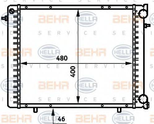 HELLA 8MK376706211 Радіатор, охолодження двигуна