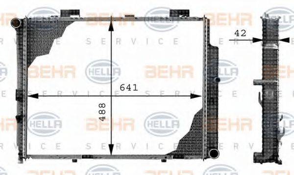 HELLA 8MK376712641 Радіатор, охолодження двигуна