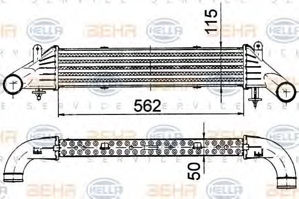 HELLA 8ML376724161 Інтеркулер