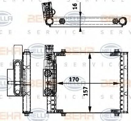 HELLA 8MO376726231 Олійний радіатор, автоматична коробка передач