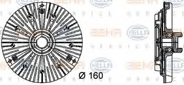 HELLA 8MV376732401 Зчеплення, вентилятор радіатора